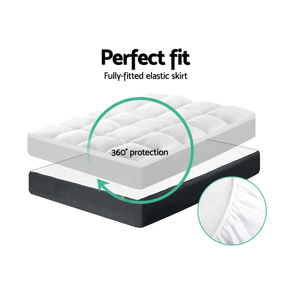 1000GSM Microfibre Queen Mattress Topper Protector - Giselle