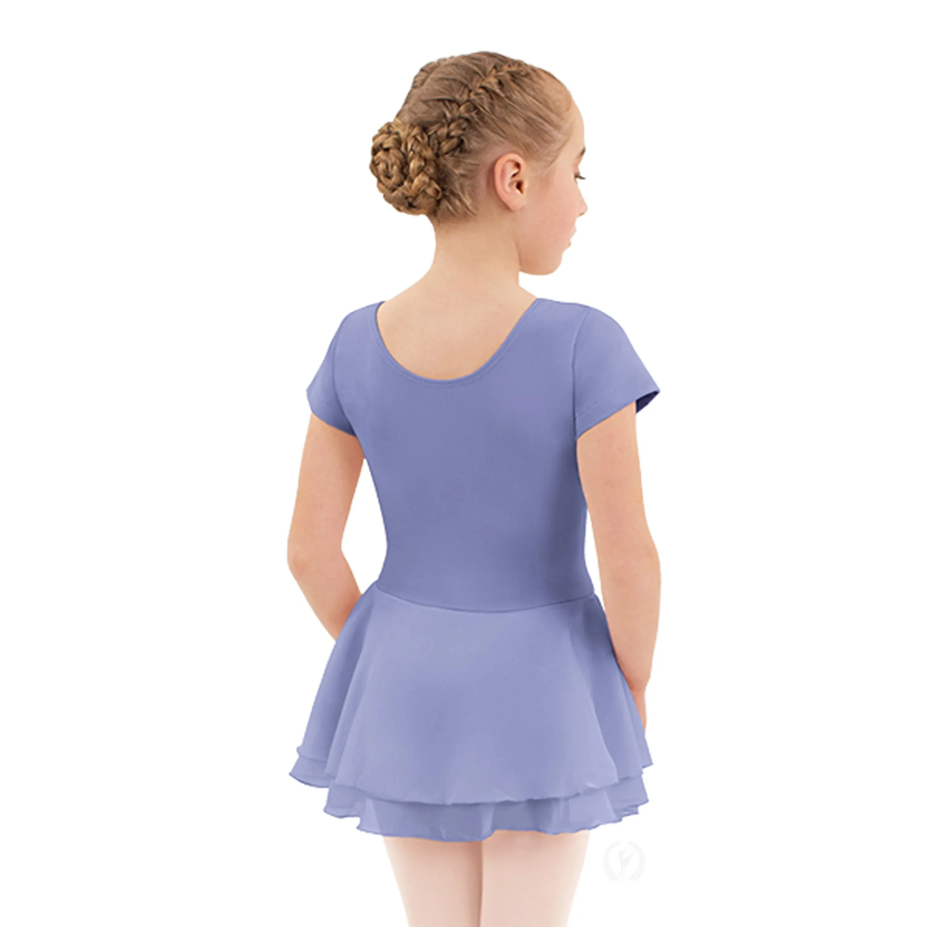 10467 Double Skirted Short Sleeve Leotard