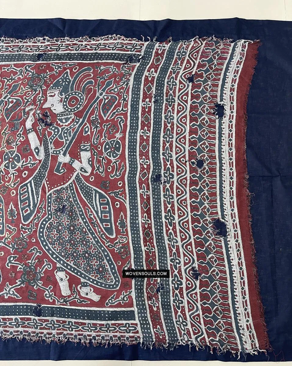 1642 Rare Toraja Ceremonial Cloth with a Row of Female Musicians