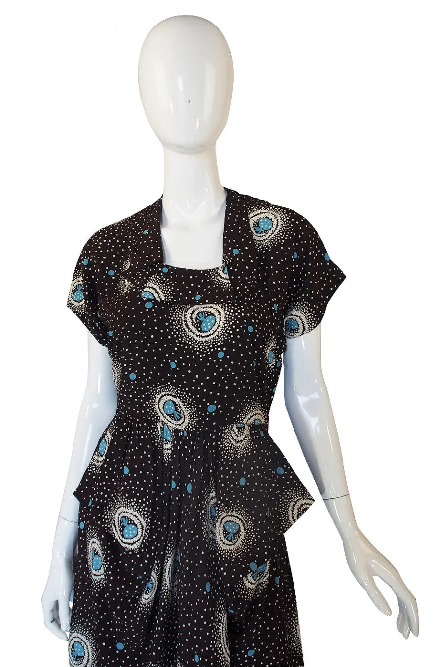 1940s Novelty Dancing Girls Dress