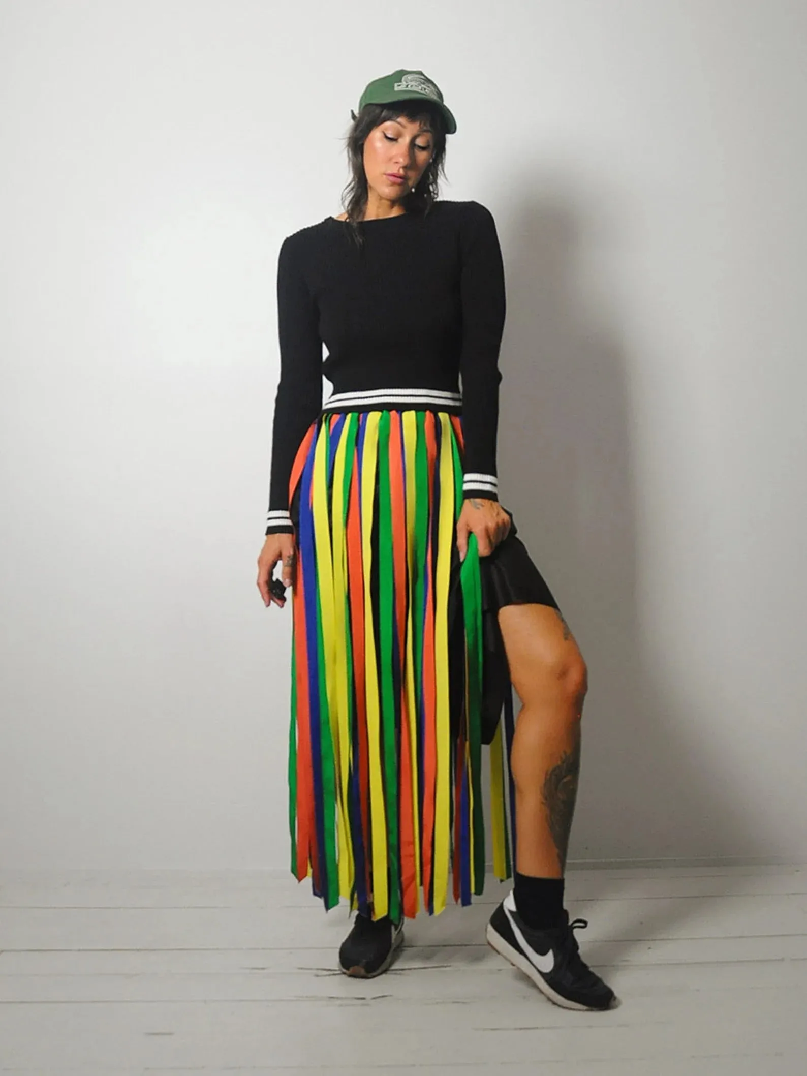 1970's Rare Carwash Ribbon Skirt