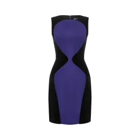 1990s Thierry Mugler Indigo and Black Velvet Dress