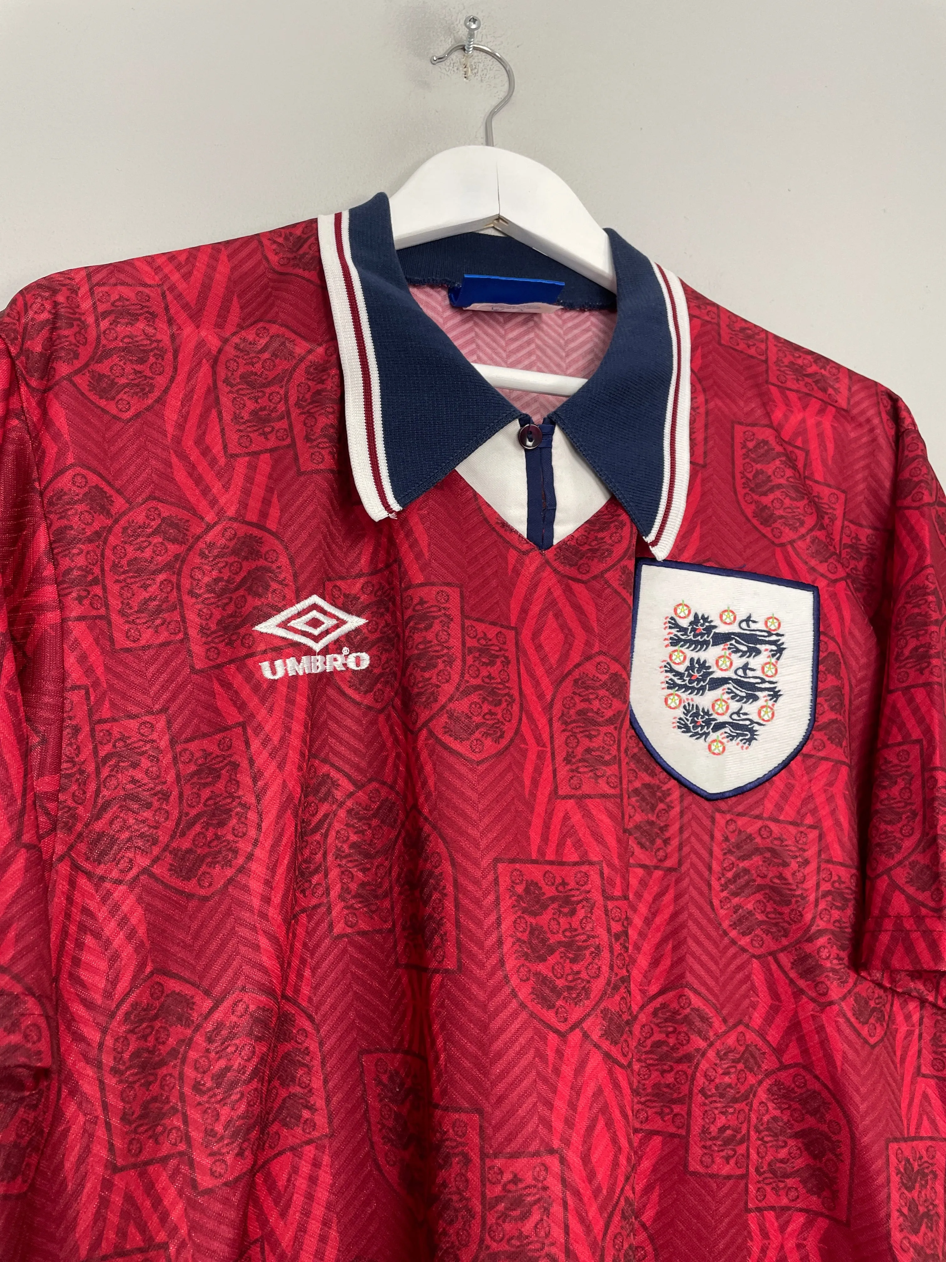 1994/95 ENGLAND AWAY SHIRT (XL) UMBRO