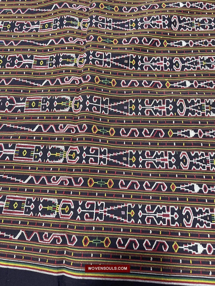 210 Rare Vintage Woven Sungit Skirt from Borneo with Human Consummation motif