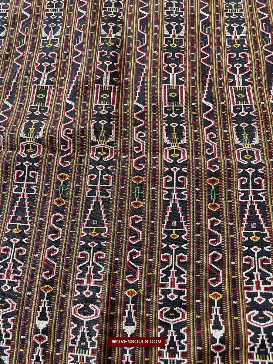 210 Rare Vintage Woven Sungit Skirt from Borneo with Human Consummation motif