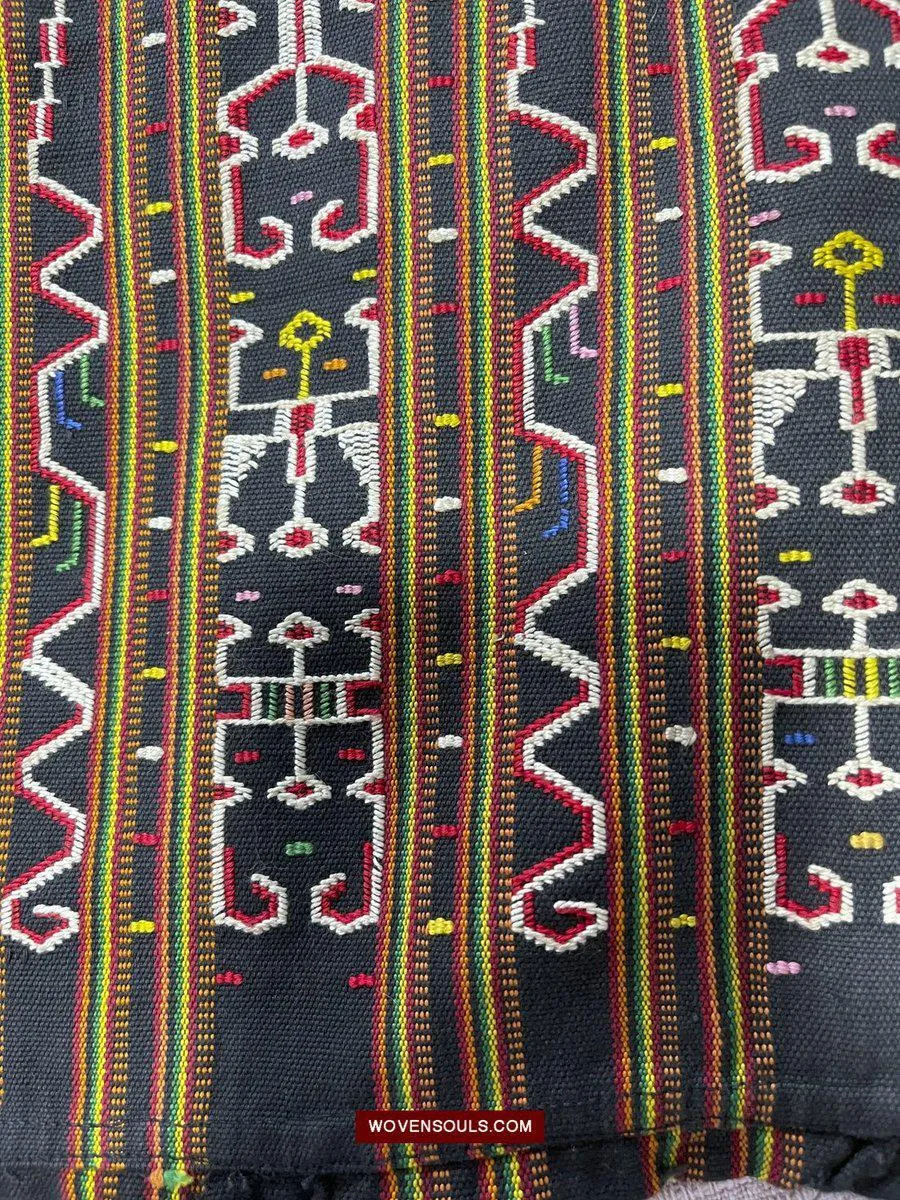 210 Rare Vintage Woven Sungit Skirt from Borneo with Human Consummation motif