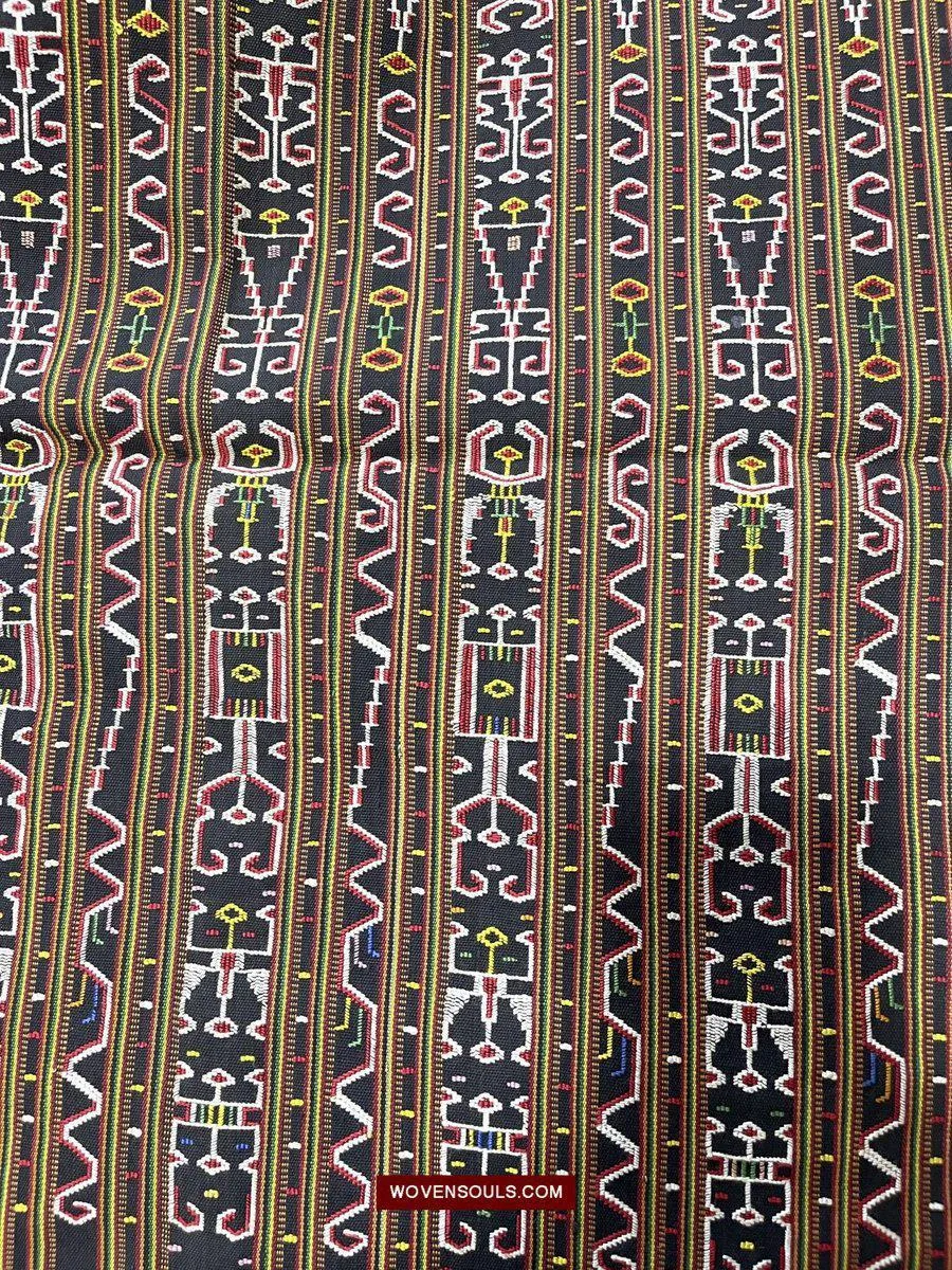 210 Rare Vintage Woven Sungit Skirt from Borneo with Human Consummation motif