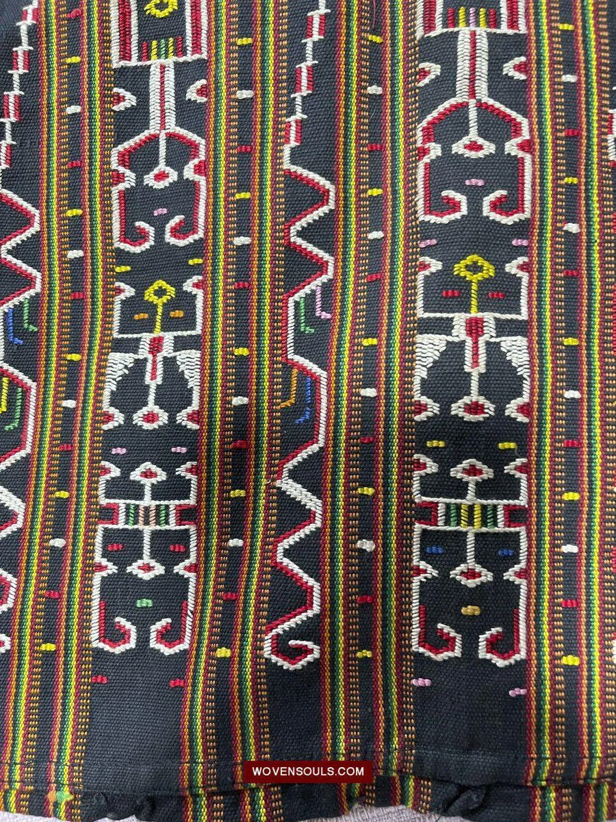 210 Rare Vintage Woven Sungit Skirt from Borneo with Human Consummation motif