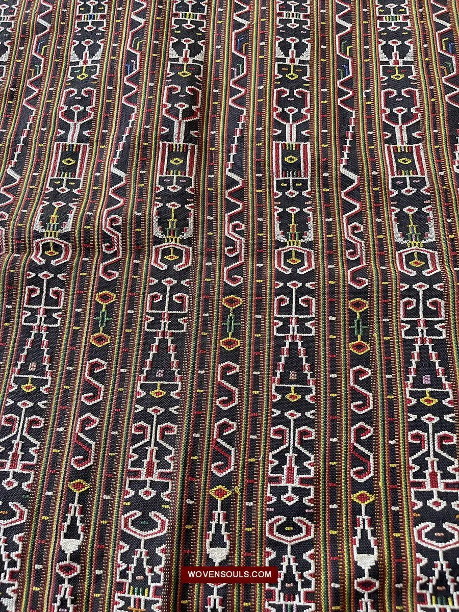 210 Rare Vintage Woven Sungit Skirt from Borneo with Human Consummation motif