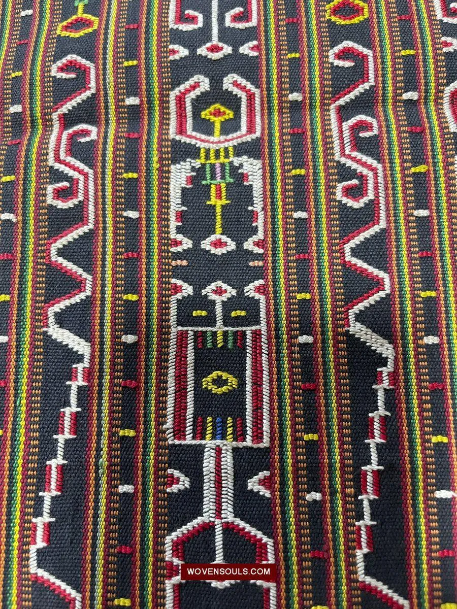 210 Rare Vintage Woven Sungit Skirt from Borneo with Human Consummation motif