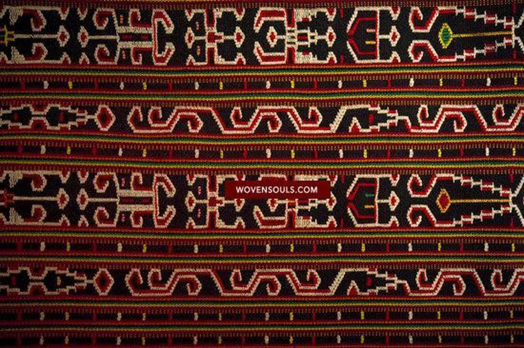 210 Rare Vintage Woven Sungit Skirt from Borneo with Human Consummation motif