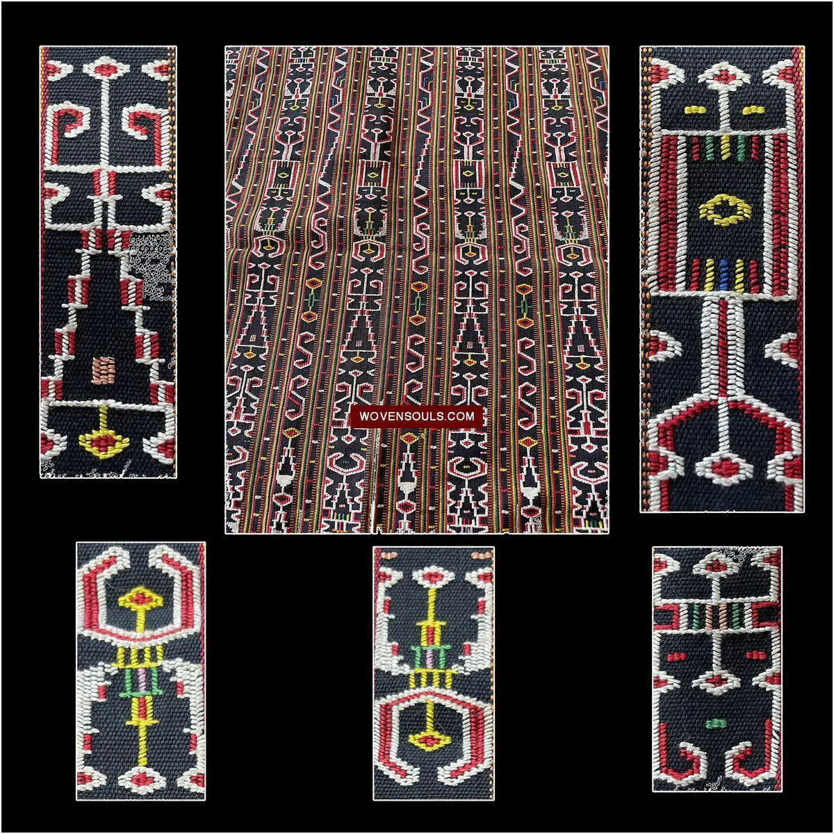 210 Rare Vintage Woven Sungit Skirt from Borneo with Human Consummation motif