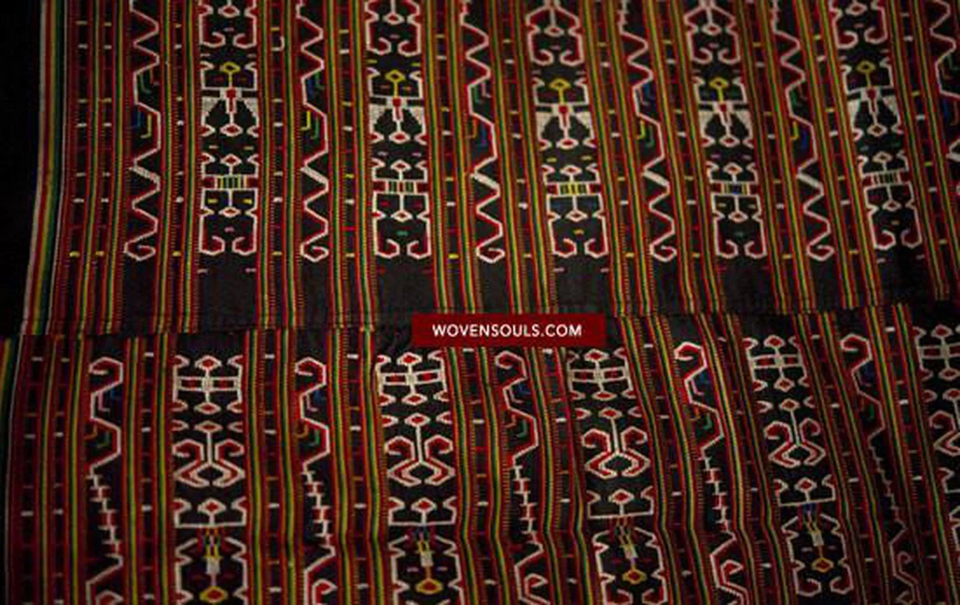 210 Rare Vintage Woven Sungit Skirt from Borneo with Human Consummation motif