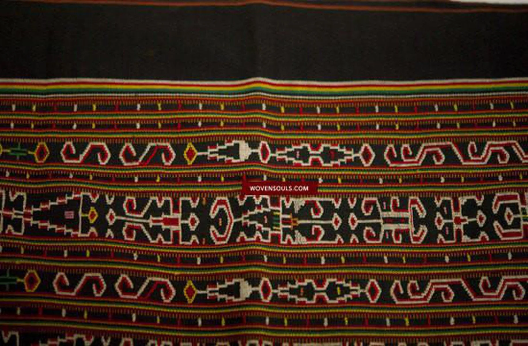 210 Rare Vintage Woven Sungit Skirt from Borneo with Human Consummation motif