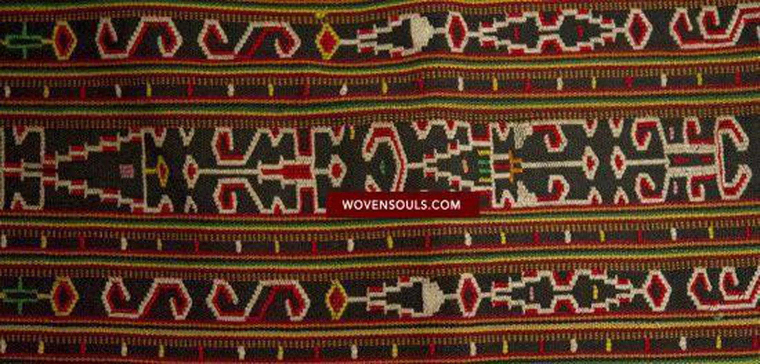 210 Rare Vintage Woven Sungit Skirt from Borneo with Human Consummation motif