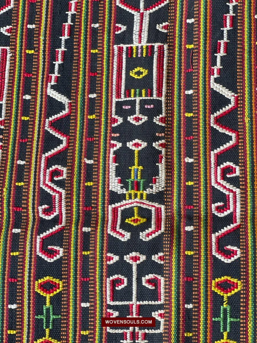 210 Rare Vintage Woven Sungit Skirt from Borneo with Human Consummation motif