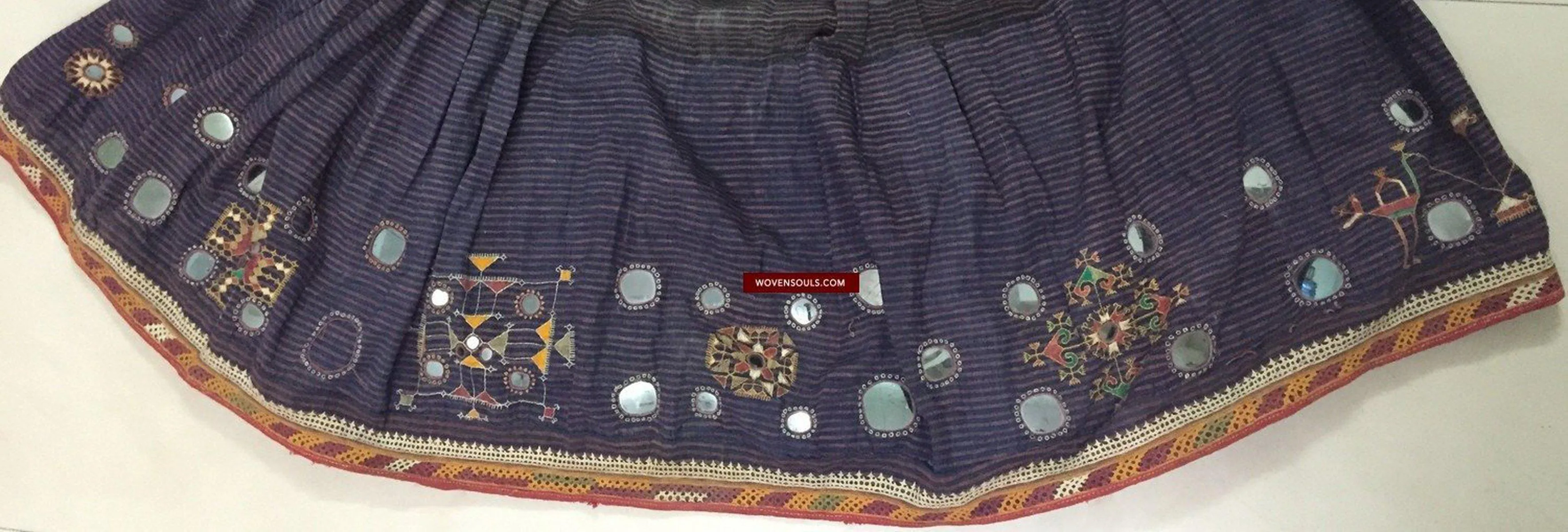 848 Old Bishnoi Skirt with Figurative Embroidery SOLD