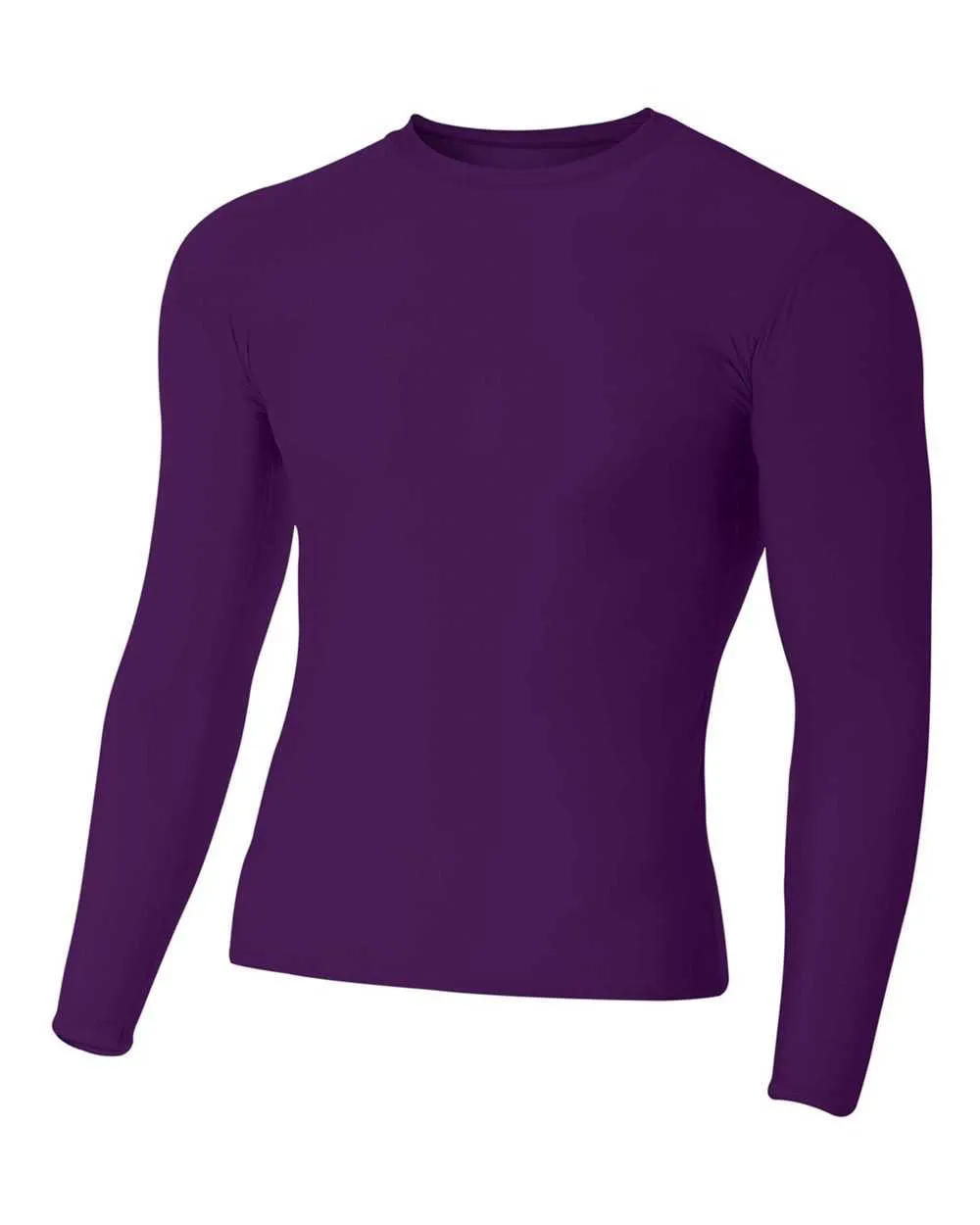 A4 N3133 Long Sleeve Compression Crew - Purple