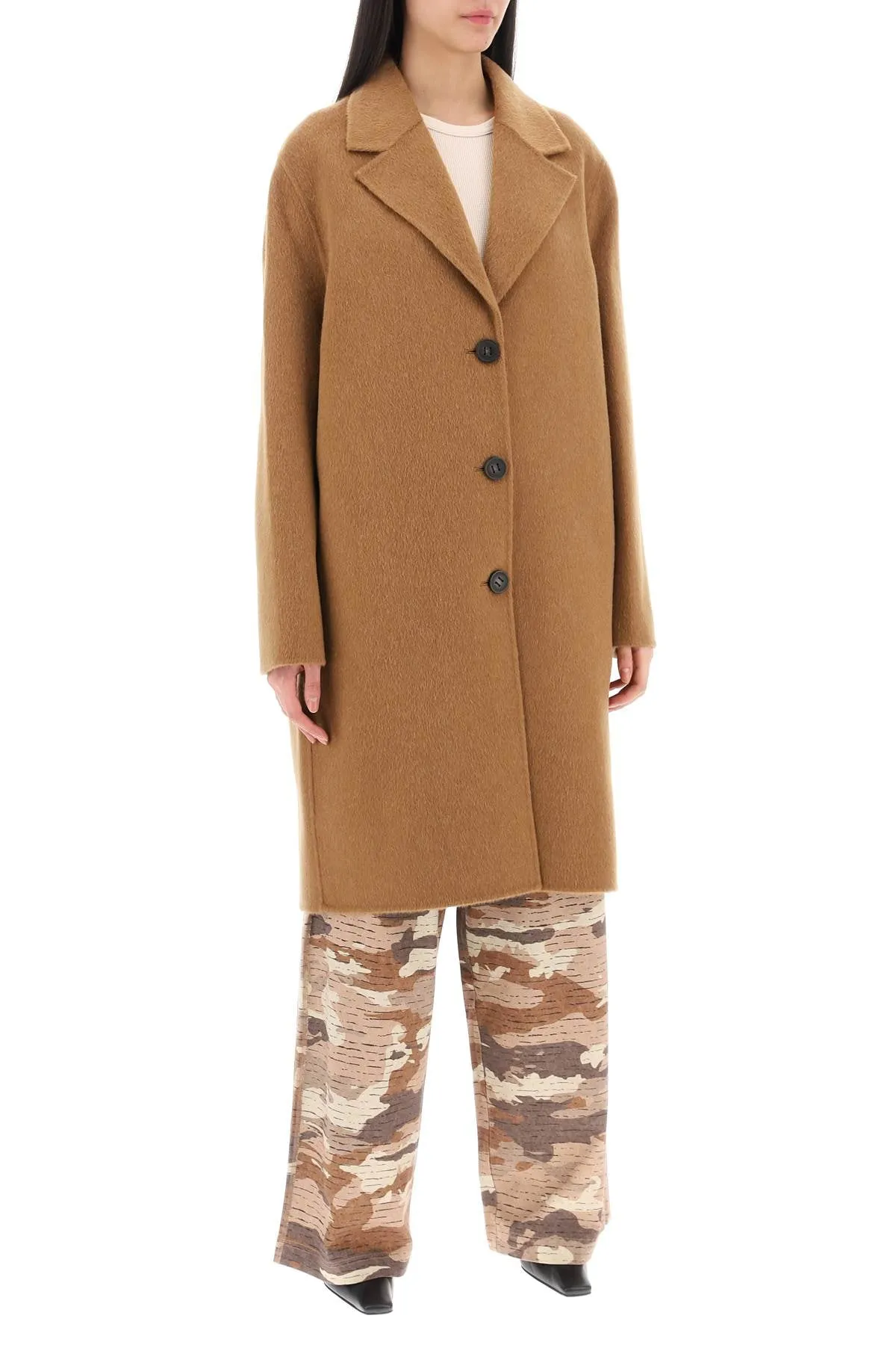 Acne Studios Midi Wool And Alpaca Coat (Size - 34)