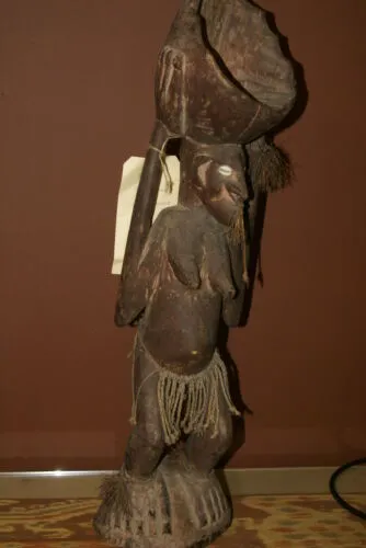 Aibom Meri Statue Handcarved Coal Carrier Japandai Oceanic Art Papua Guinea 32A2