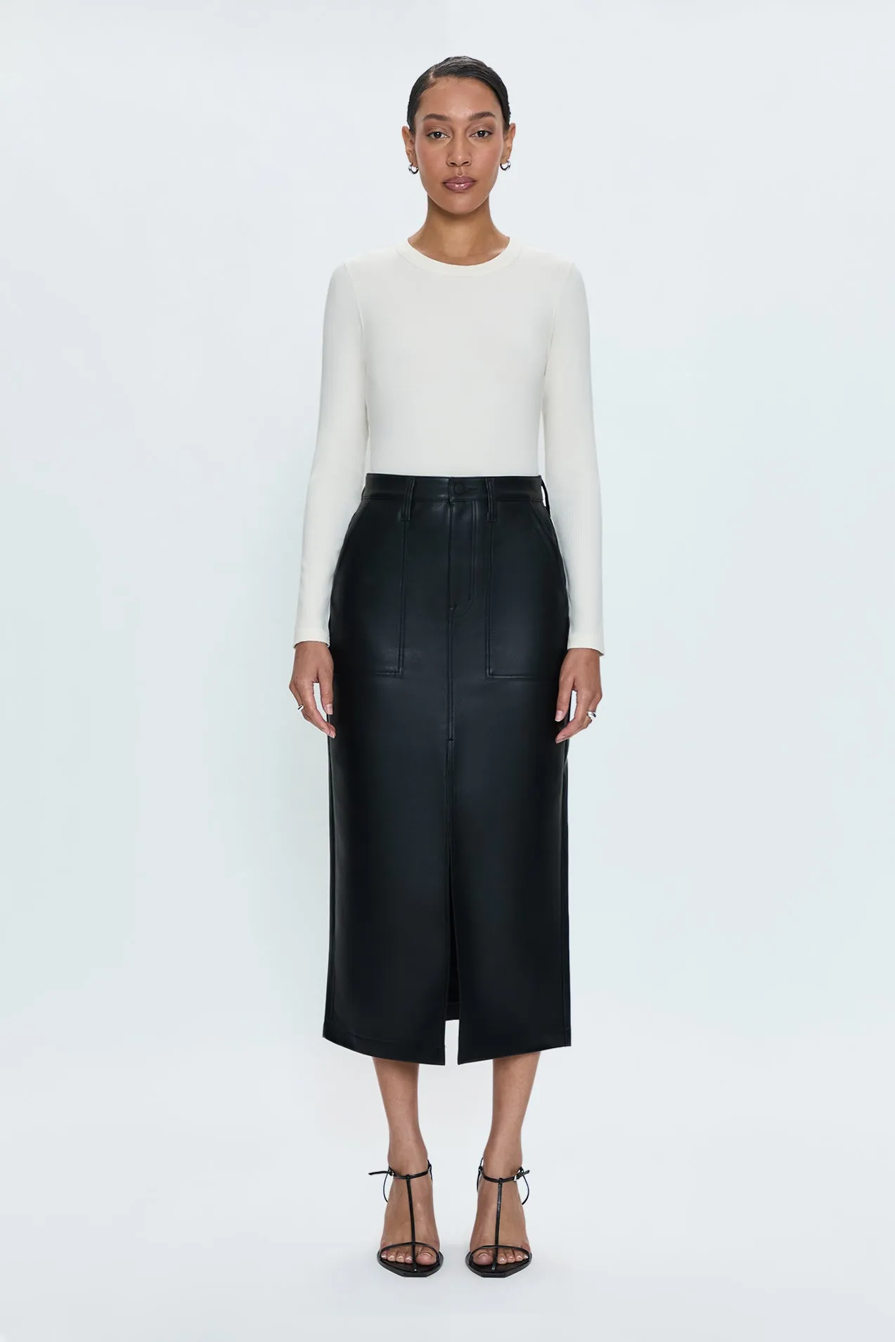 Alice Midi Skirt - Slate Black