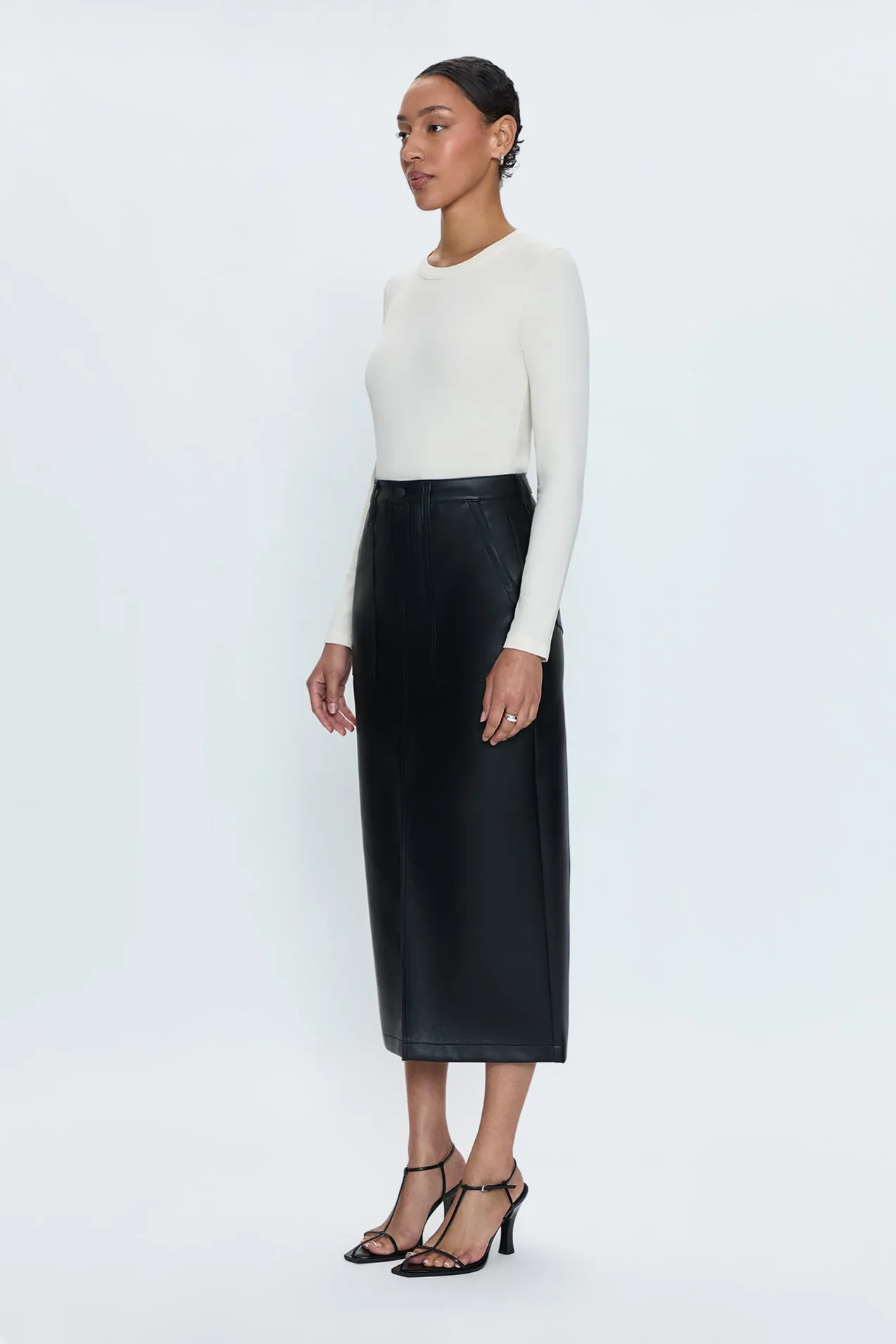 Alice Midi Skirt - Slate Black