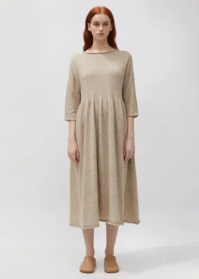 Alpaca & Linen Tier Caftan Sweater Dress