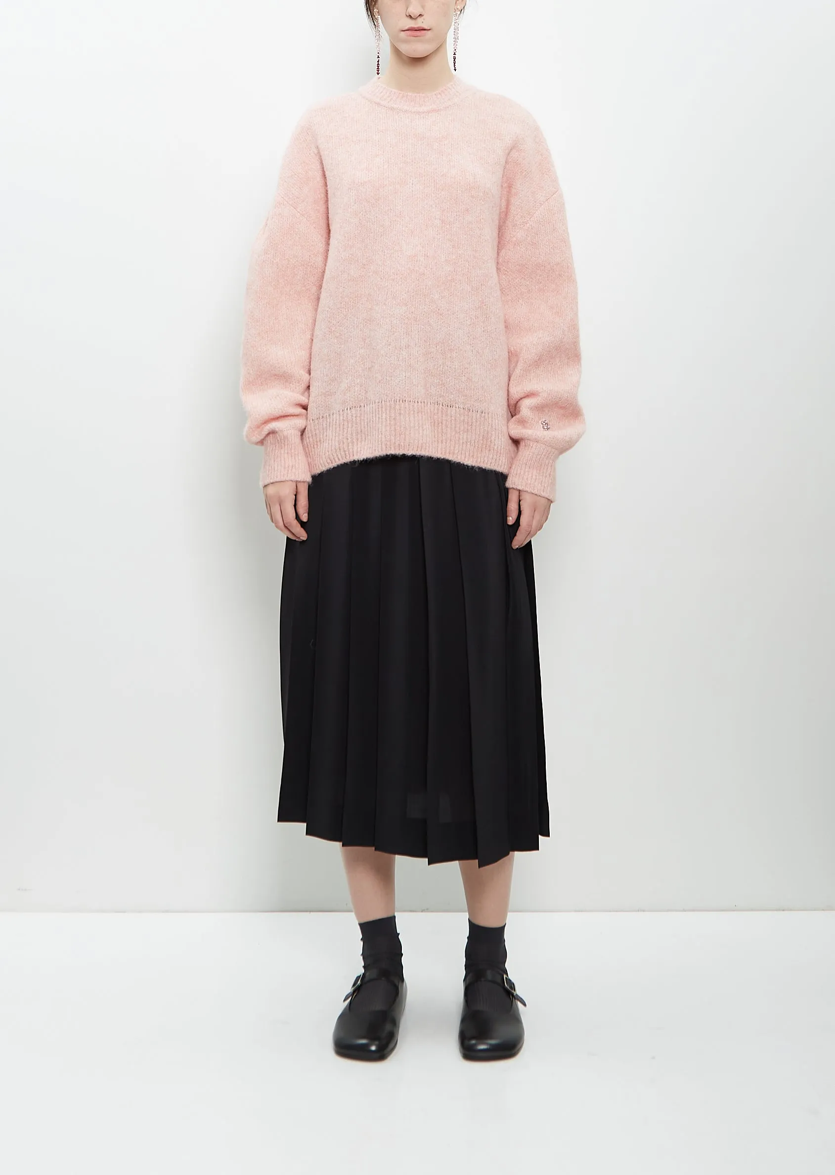 Alpaca Merino Wool Knit Jumper — Rose