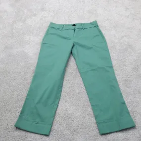 Ann Taylor Mens Straight Leg Dress Pants Mid Rise Four Pockets Green Size 0