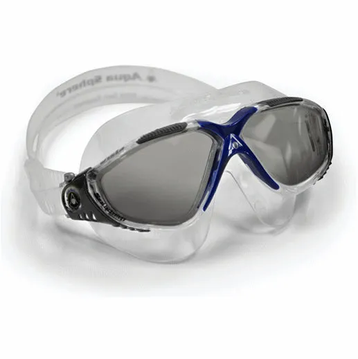 AQUA SPHERE Vista - Smoke Lens - Translucent Frame with Gray and Blue Accents