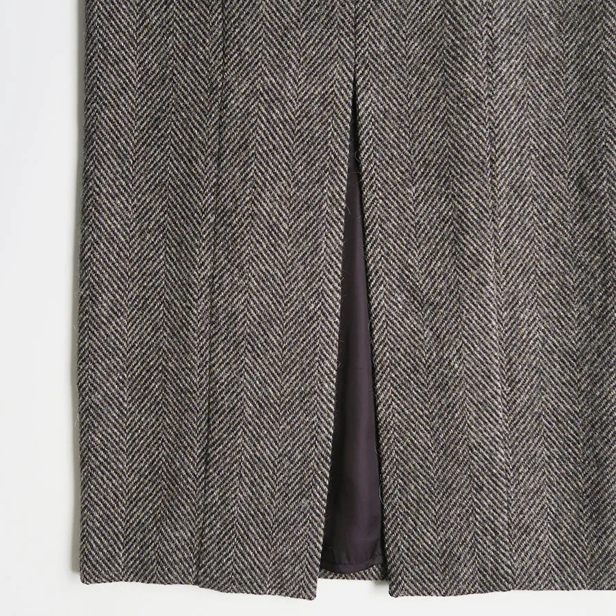 【AURALEE/オーラリー】<br>LAMA SHETLAND WOOL TWEED SKIRT <br>A24AS07LS