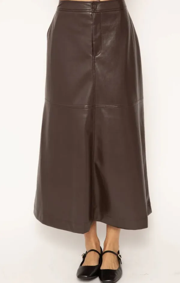 Beatrix Vegan Midi Skirt