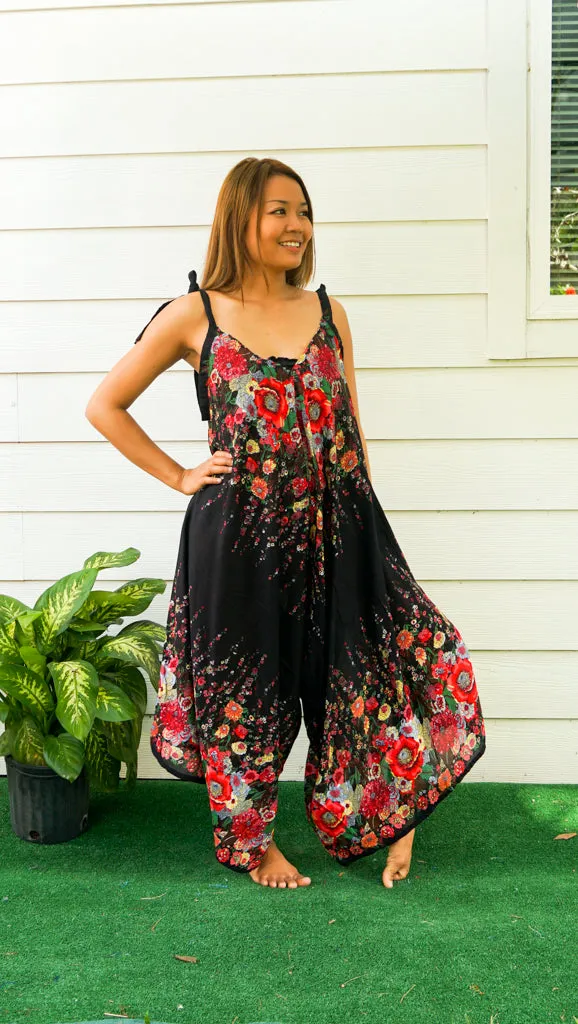 Black Floral Jumpsuit