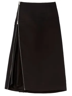 Black midi skirt