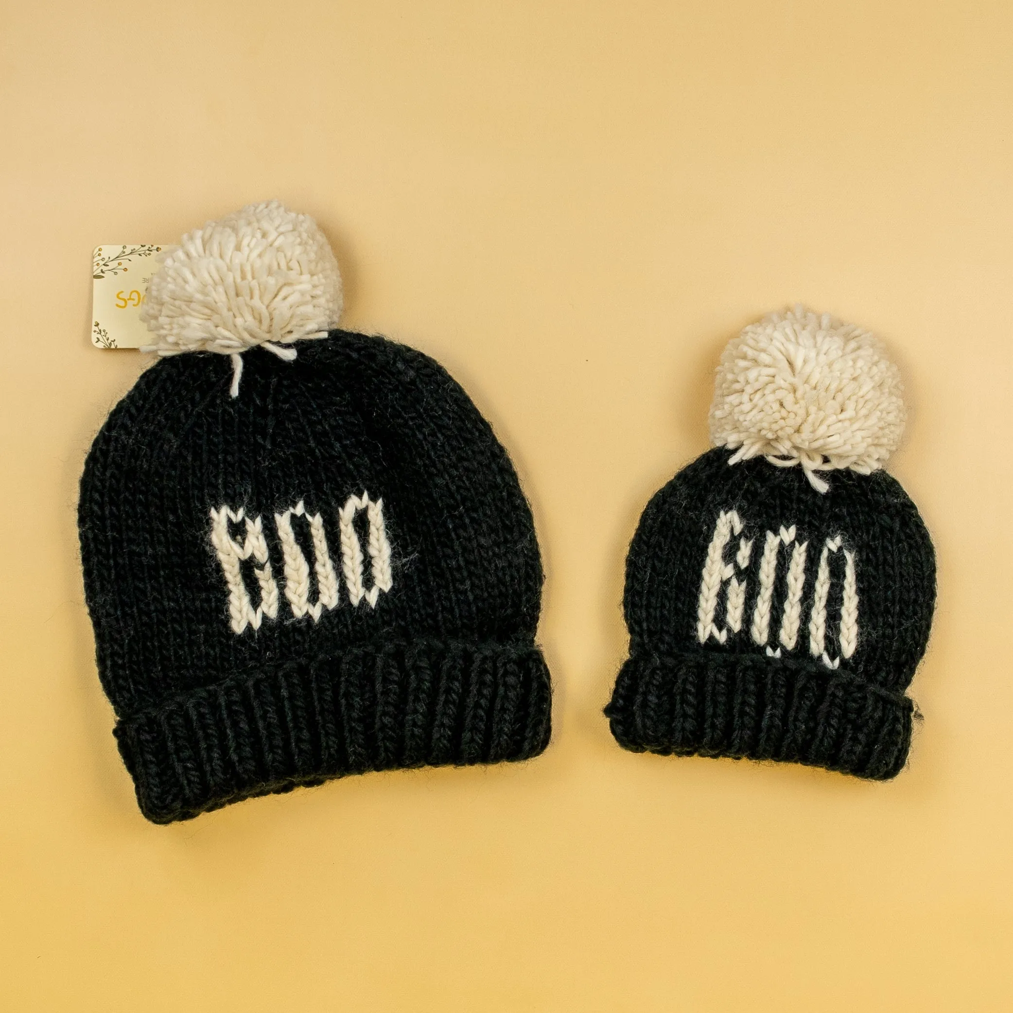 Boo! Knit Pom Hat | Mommy & Me