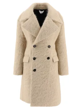 Bottega Veneta Double-Breasted Brushed Midi Coat