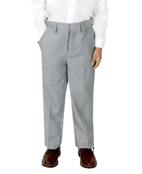 Boys' Light Grey-C Flat Front Dress Pants