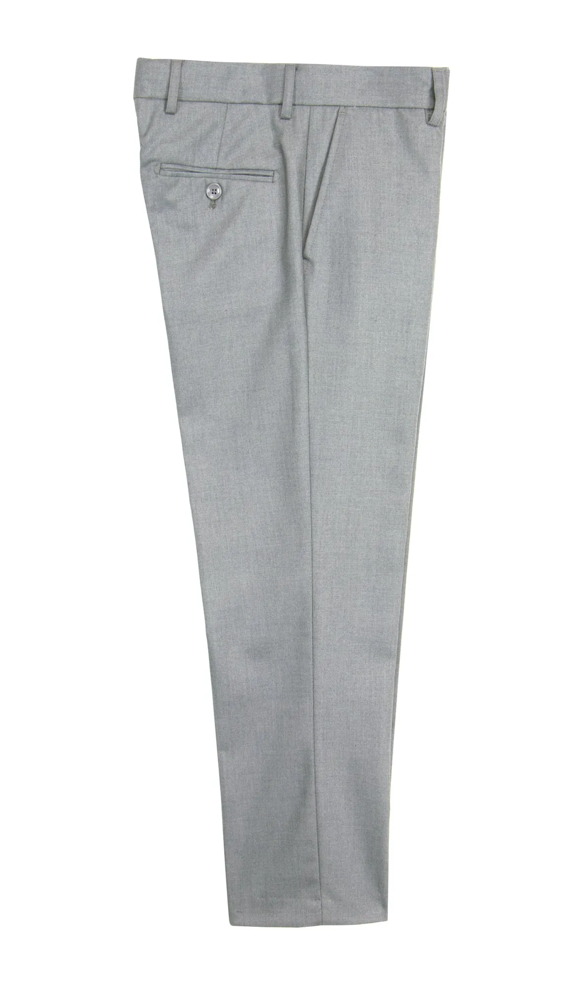 Boys' Light Grey-C Flat Front Dress Pants