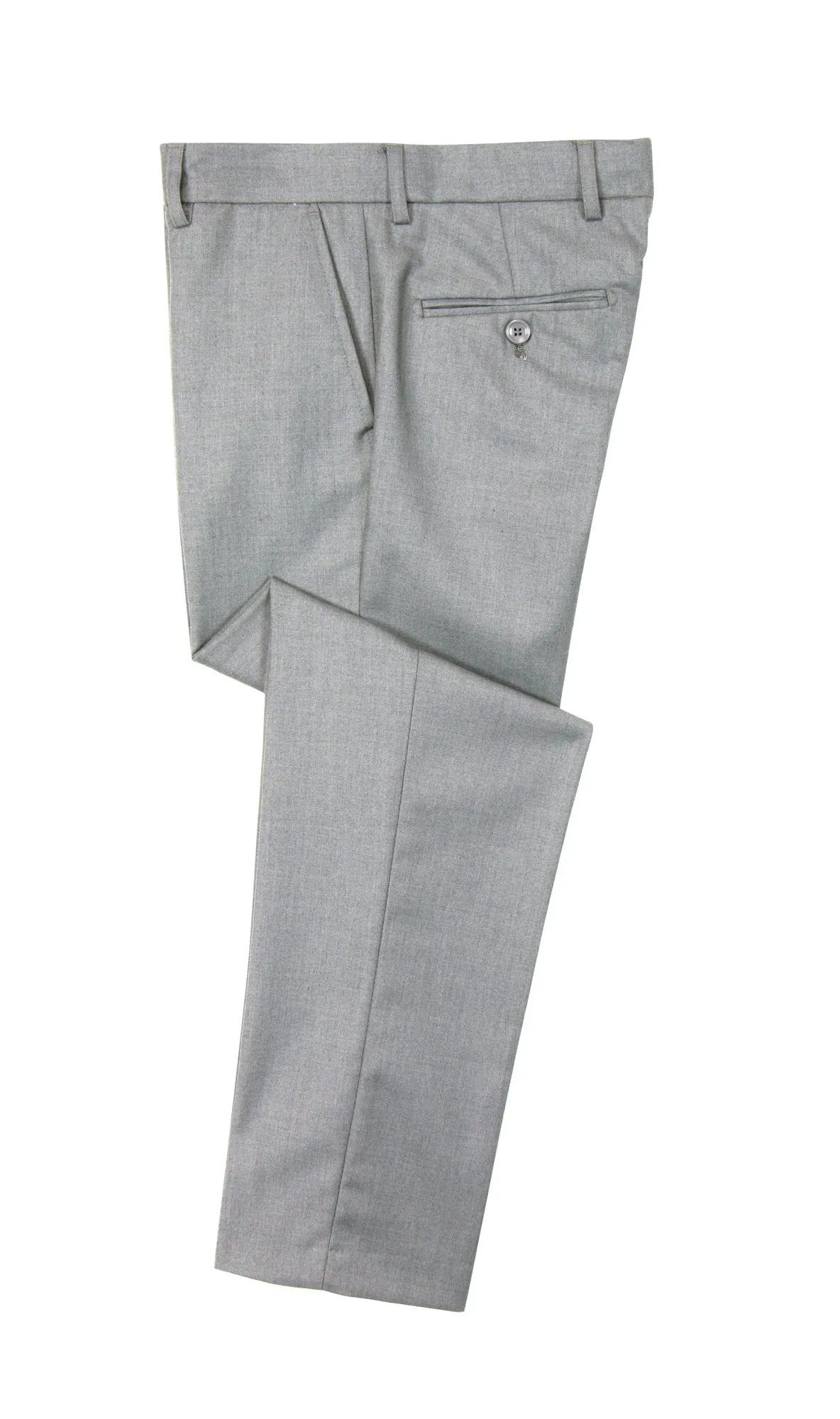 Boys' Light Grey-C Flat Front Dress Pants