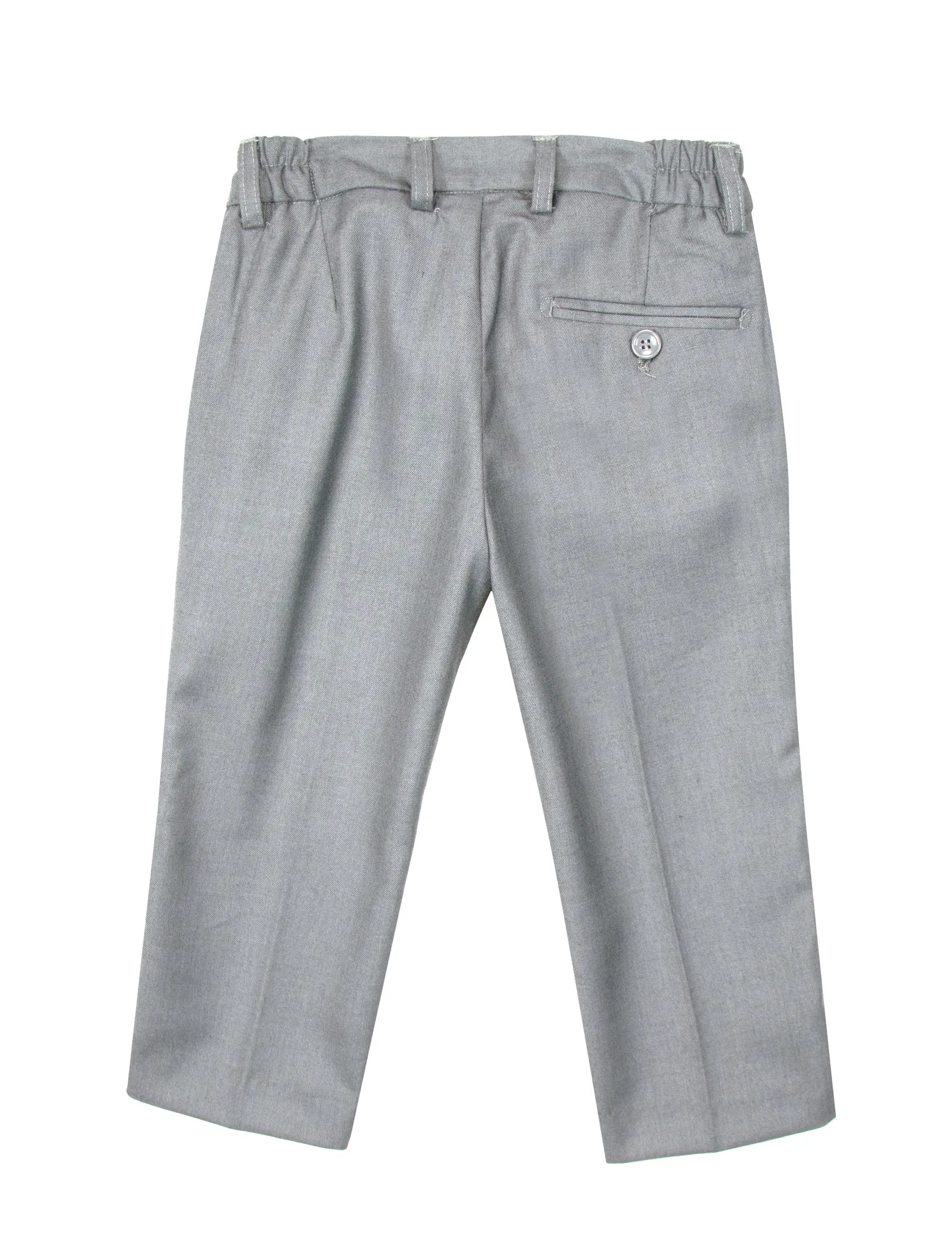 Boys' Light Grey-C Flat Front Dress Pants