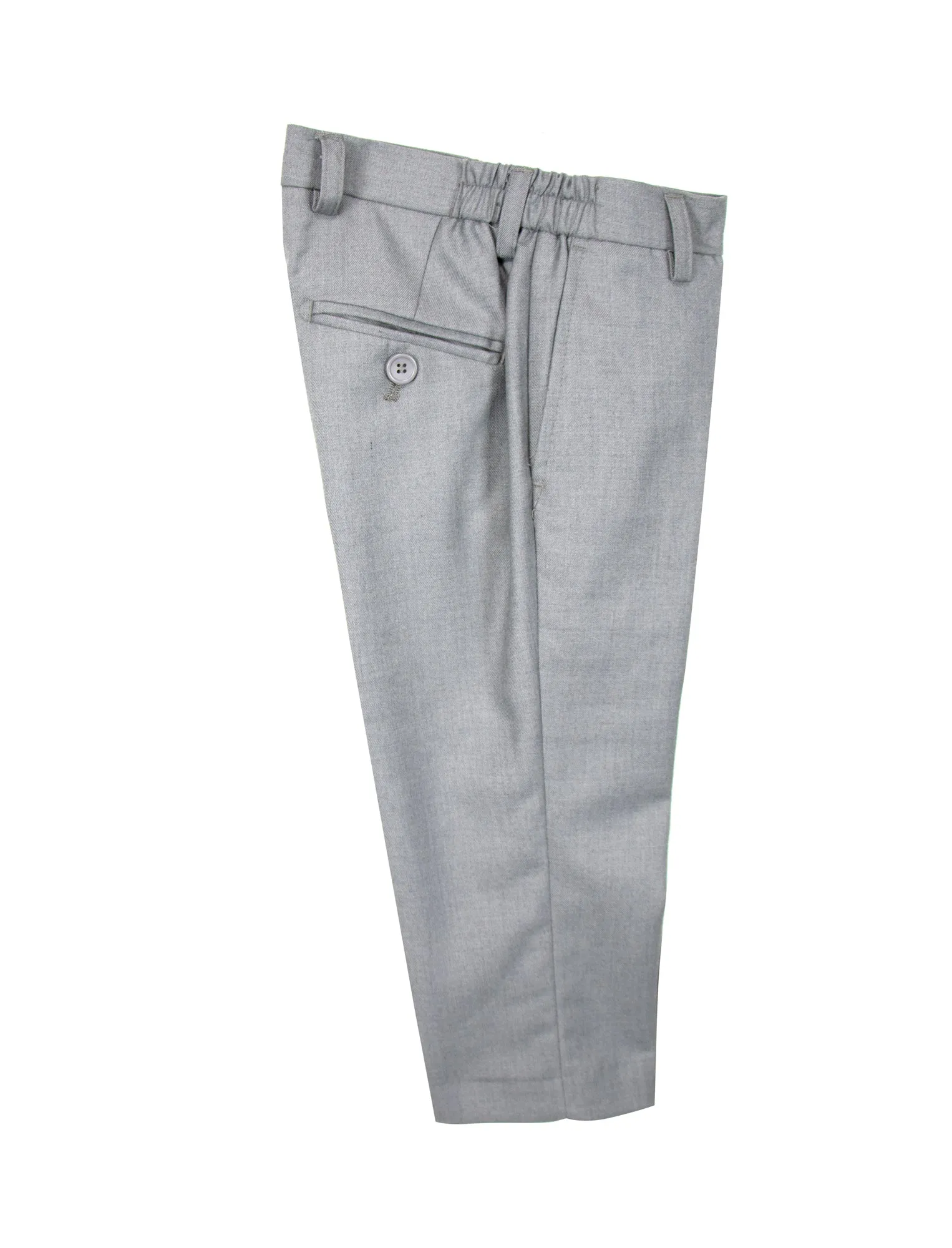 Boys' Light Grey-C Flat Front Dress Pants