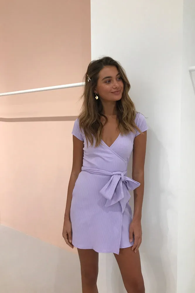 By Nicola Sadie Wrap Dress in Lilac