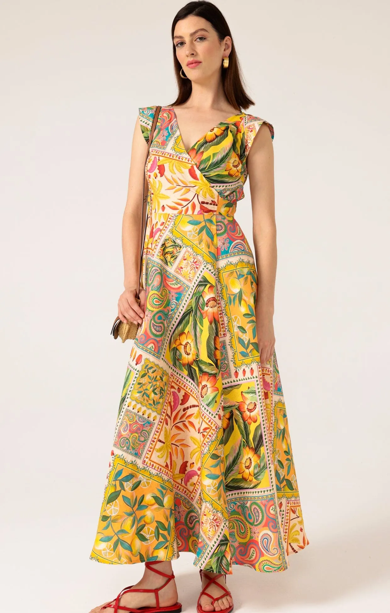 CANARY MAXI WRAP DRESS