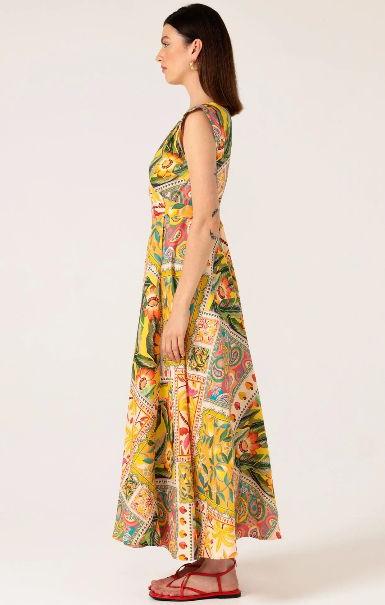 CANARY MAXI WRAP DRESS