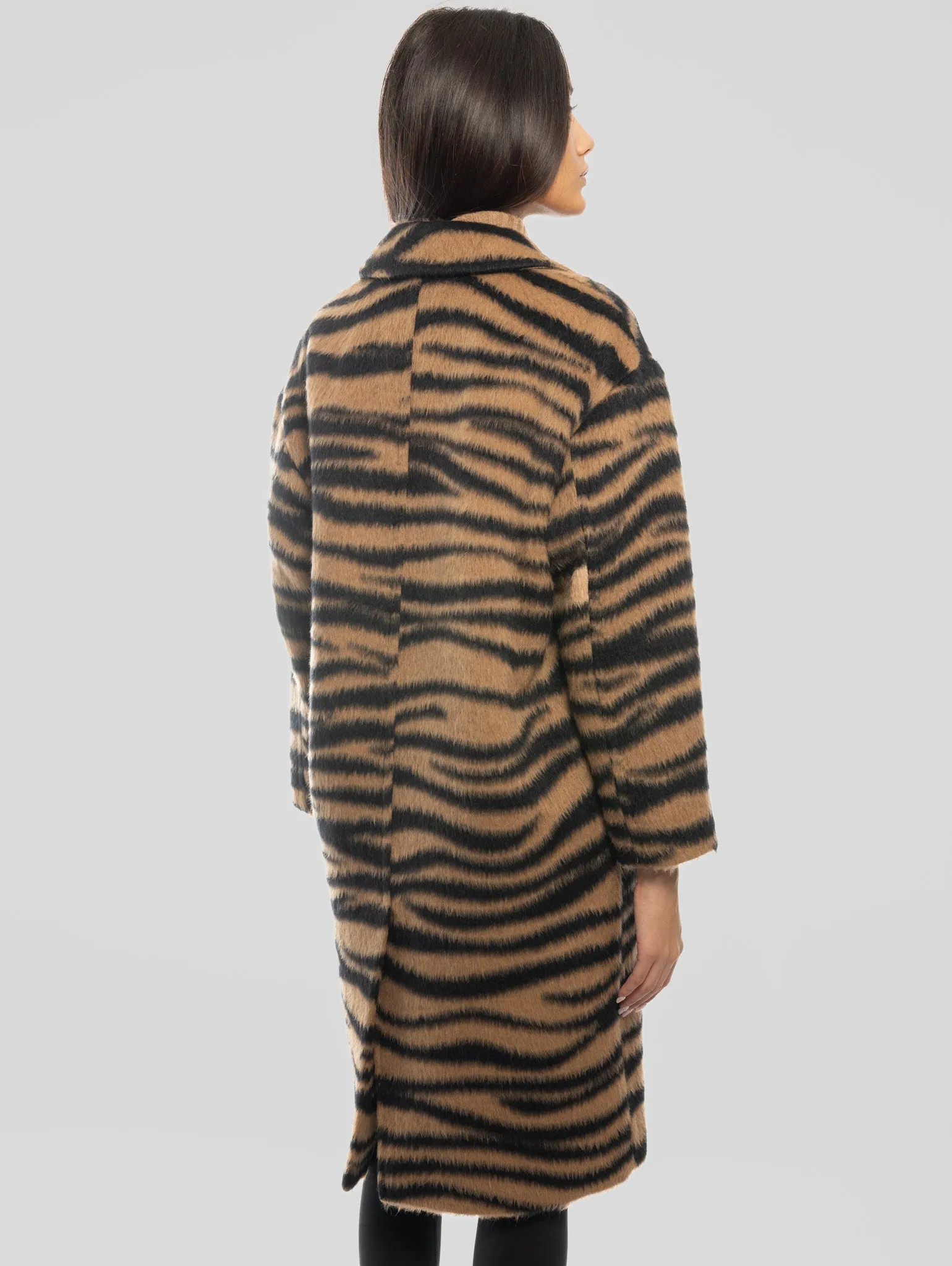 Cappotto Jacquard Animalier Vidim Cammello