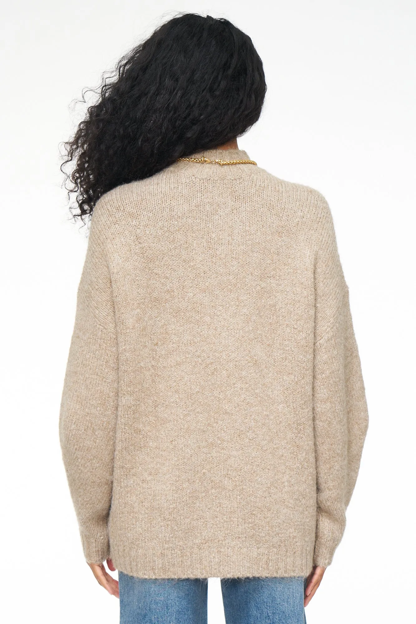 Carlen Mock Neck Sweater - Taupe