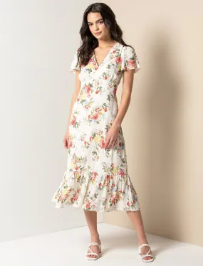 Charlie Flutter Sleeve Midi Dress