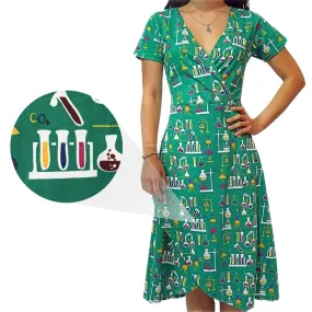 Chemistry Lab Faux Wrap Grace Dress