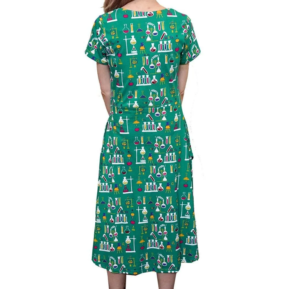 Chemistry Lab Faux Wrap Grace Dress