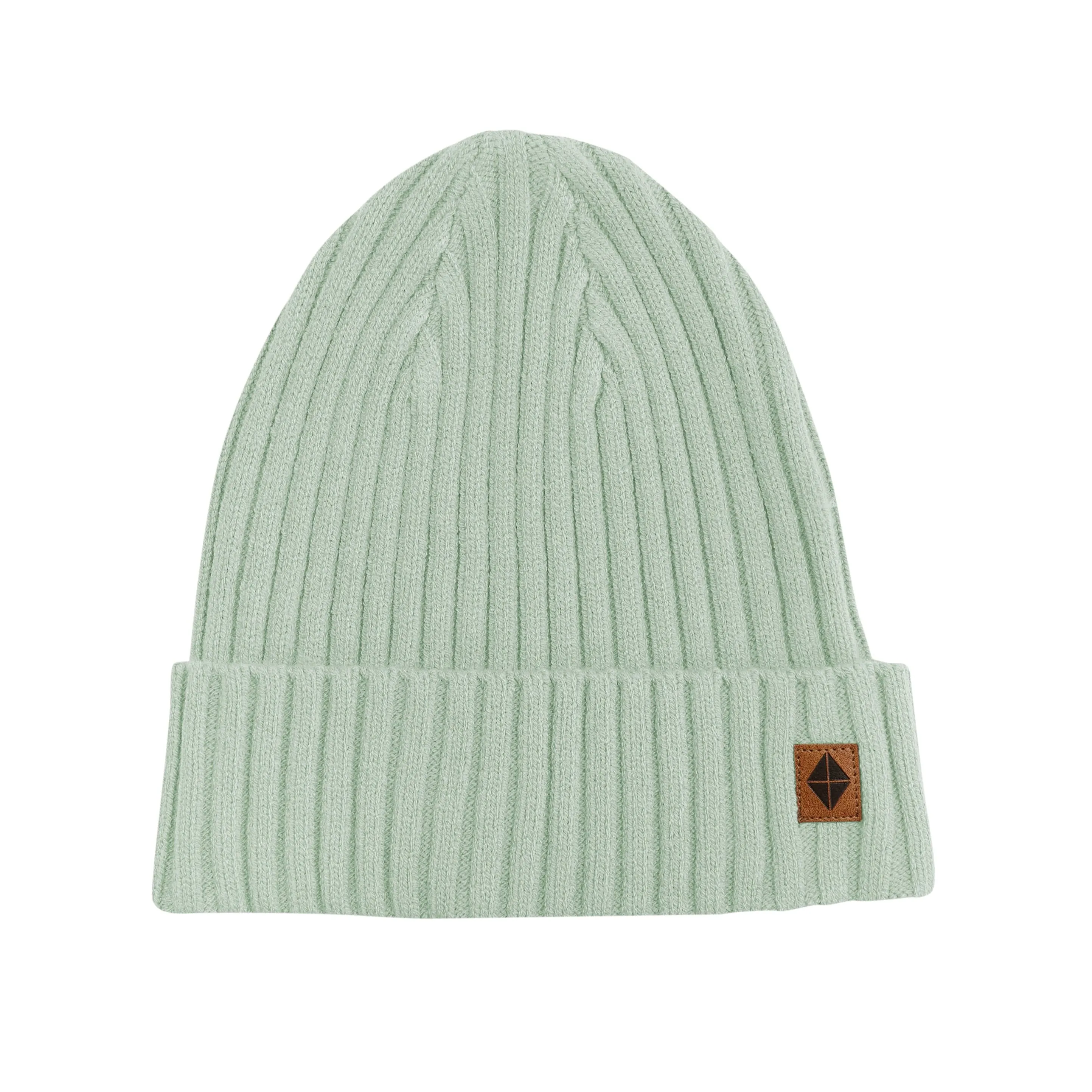 Chunky Knit Adult Ribbed Beanie in Thyme